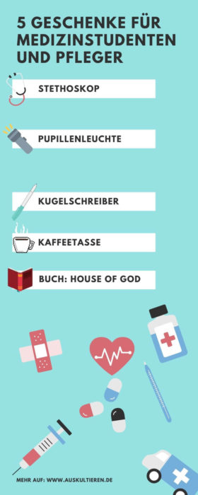 Infografik zu 5 Geschenkideen für Medizinstudenten und Pflegepersonal